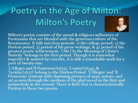 what, according to milton, is the purpose of poetry? and how does this perspective influence his literary works?